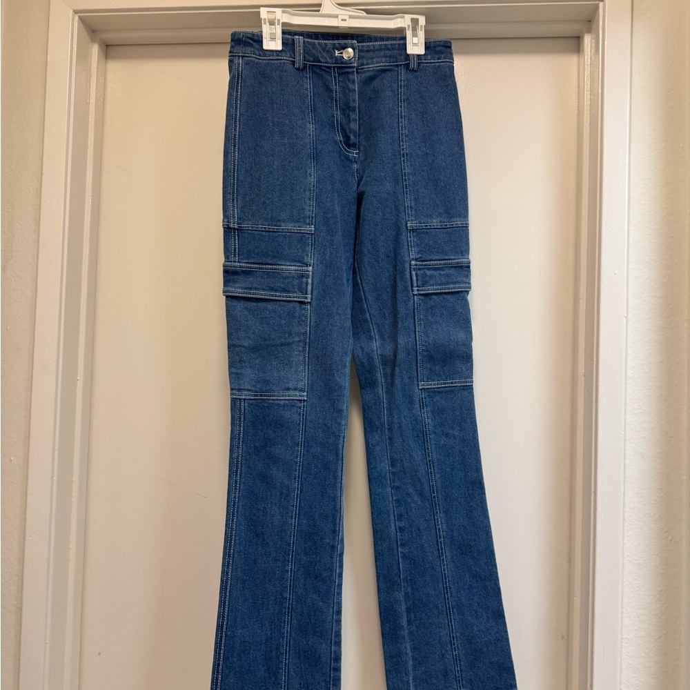 h:ours Blue Cargo Pants